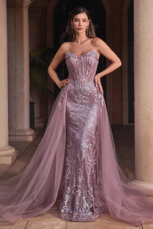 Lowest Price Ladivine J858 - Embroidered Off-Shoulder Sheath Gown