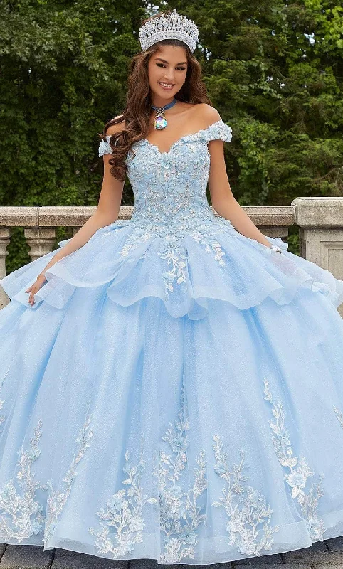 Final Clearance Vizcaya by Mori Lee 89409 - Glittered Off Shoulder Ball Gown