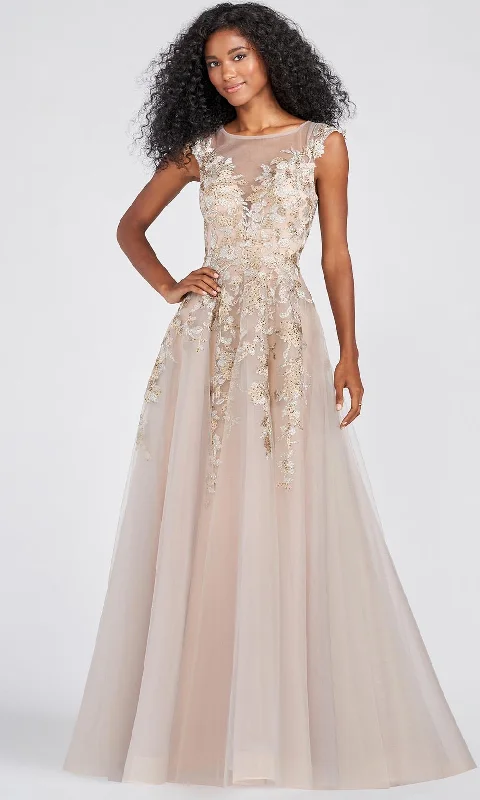 Closeout Ellie Wilde EW122096 - High Neck Formal Wear