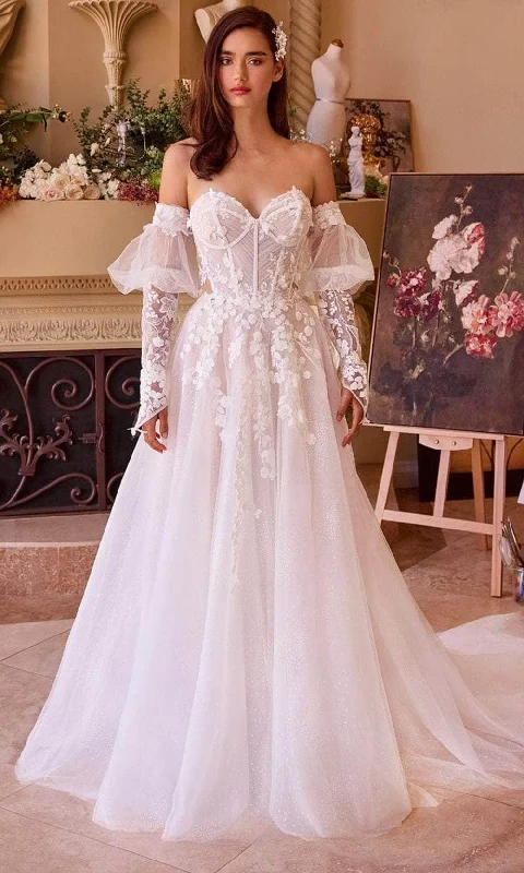 Today’s Deal Andrea and Leo WL032 - Floral Applique A-Line Bridal Gown