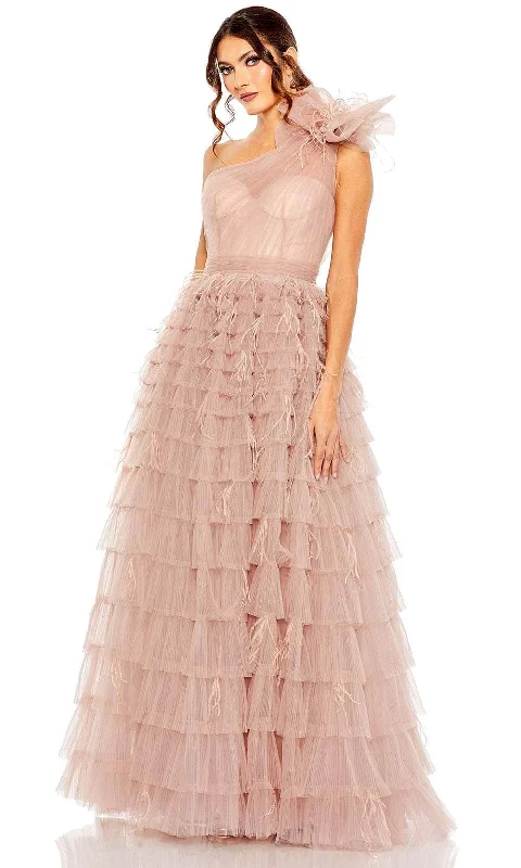 Huge Savings Mac Duggal 20447 - Bow Feathered Shoulder Evening Gown