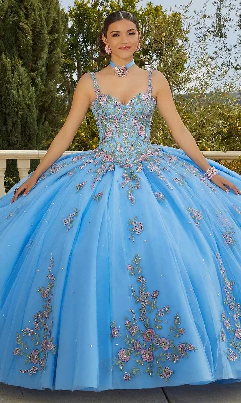 Bargain Blast Vizcaya by Mori Lee 89435 - Floral Embroidered Sweetheart Neck gown