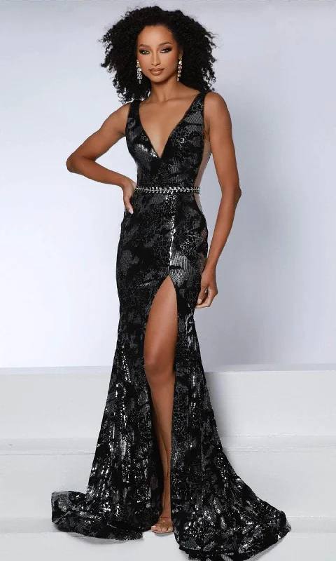 Steals and Deals Johnathan Kayne 2919 - V-Back Sequin Evening Gown