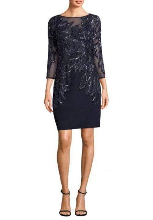 Reduced Prices Aidan Mattox - MD1E201969 Embellished Quarter Length Sleeve Dress