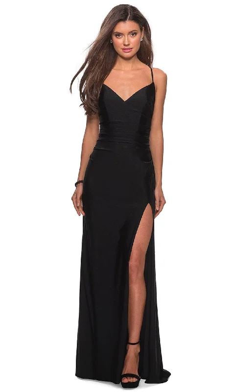Huge Savings La Femme - 28206 V-Neck Open Back Prom Gown