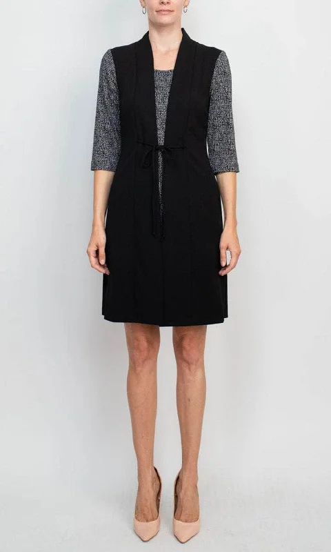 Incredible Offers Connected Apparel TZR07248M1 - Quarter Sleeve Knit Formal Dress