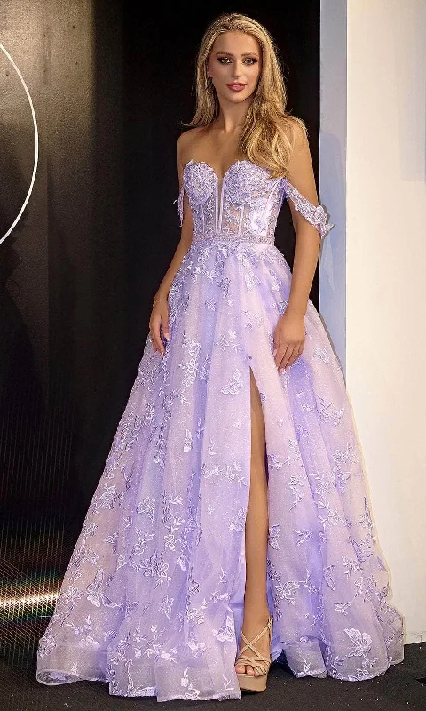Get It Before It’s Gone Portia and Scarlett PS24513X - Butterfly Motif Prom Dress