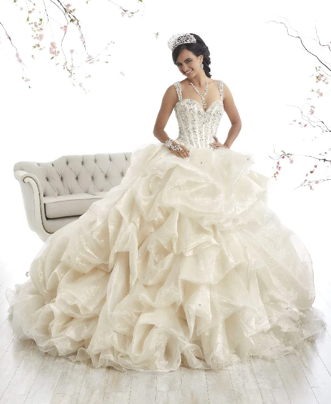 Deep Discounts Quinceanera Collection - 26868 Beaded Lace Sweetheart Ballgown