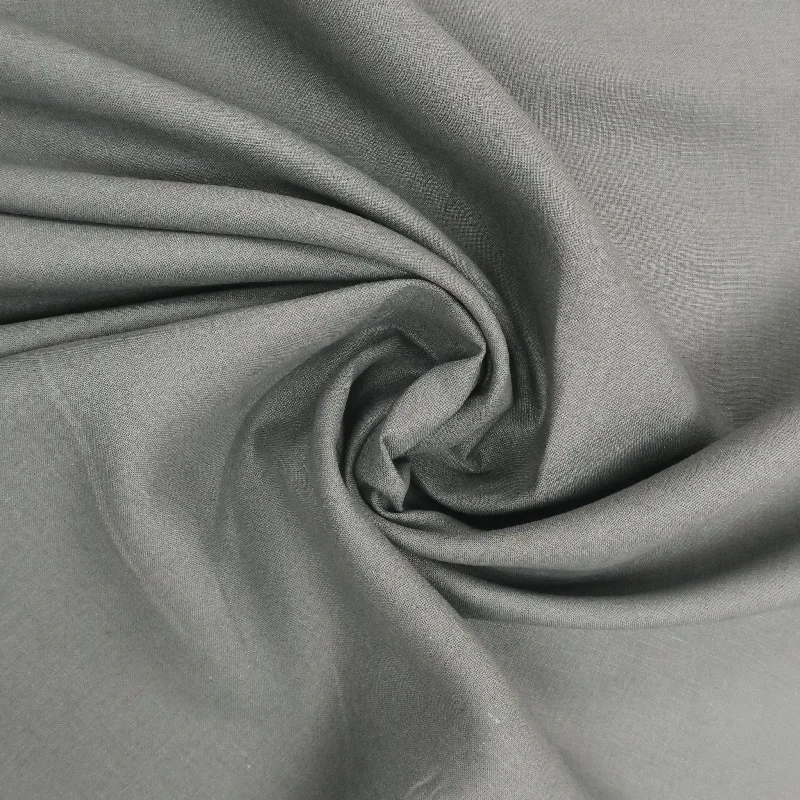 Deal Explosion Nevada Smoke Grey Plain Linen Fabric