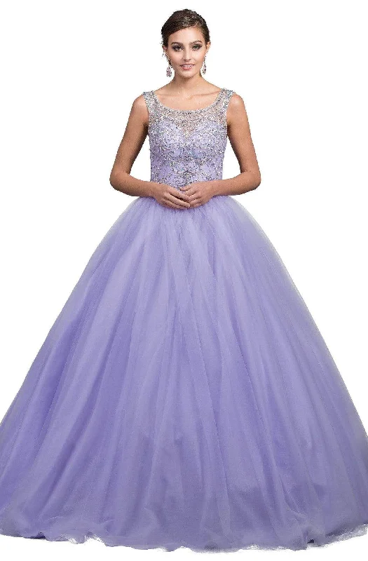 Time-Limited Offer Dancing Queen - 1194A Jeweled Illusion Scoop Bodice Ballgown