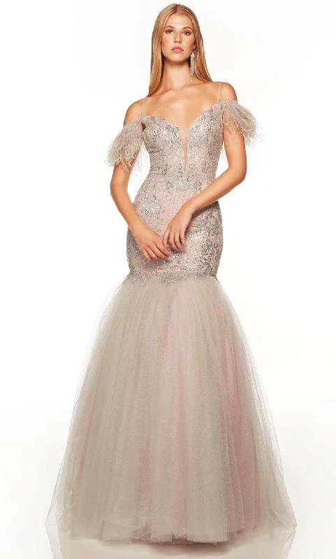 Extra Discounts Alyce Paris 61409 - Cold Shoulder Mermaid Prom Gown