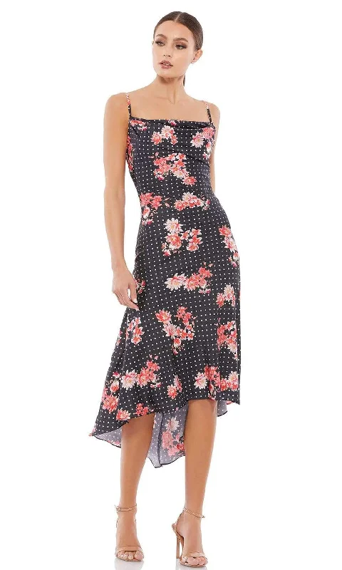 New Markdowns Ieena Duggal - 55392I Floral Printed Cowl Back Midi Dress