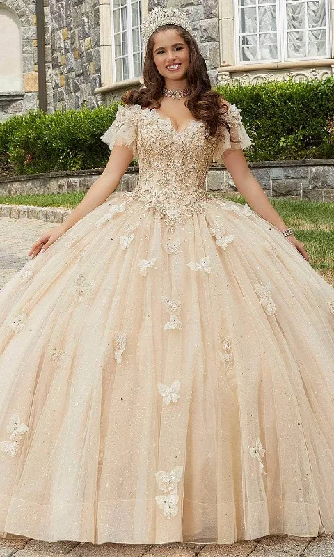 Don’t Miss Out Vizcaya by Mori Lee 89404 - Butterfly Appliqued Off Shoulder Ballgown Don’t Miss Out Vizcaya by Mori Lee 89404 - Butterfly Appliqued Off Shoulder Ballgown