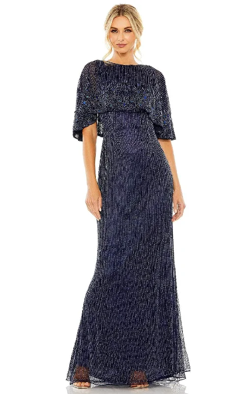 Flash Sale Mac Duggal 5797 - Cape Sleeve Fitted Bodice Prom Dress
