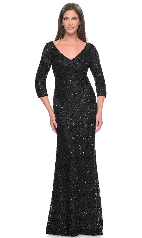 Customer Appreciation Sale La Femme 31721 - Beaded Lace Evening Dress