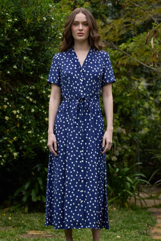 Online Only Silk Long Maria Dress