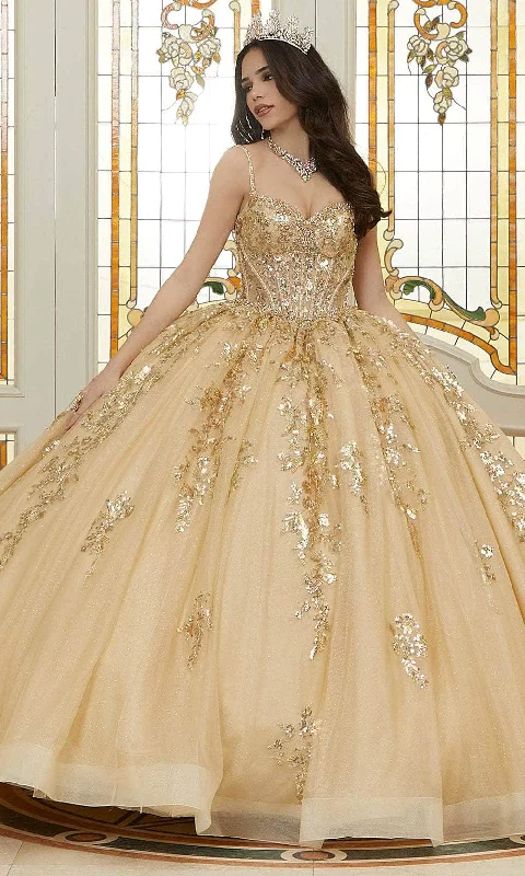 Discount Deals Vizcaya by Mori Lee 89472 - Pattern Sequin Quinceanera Ballgown
