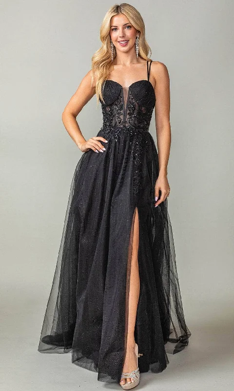 Deal of the Day Dancing Queen 4393 - Lace Appliqued Sweetheart Prom Gown