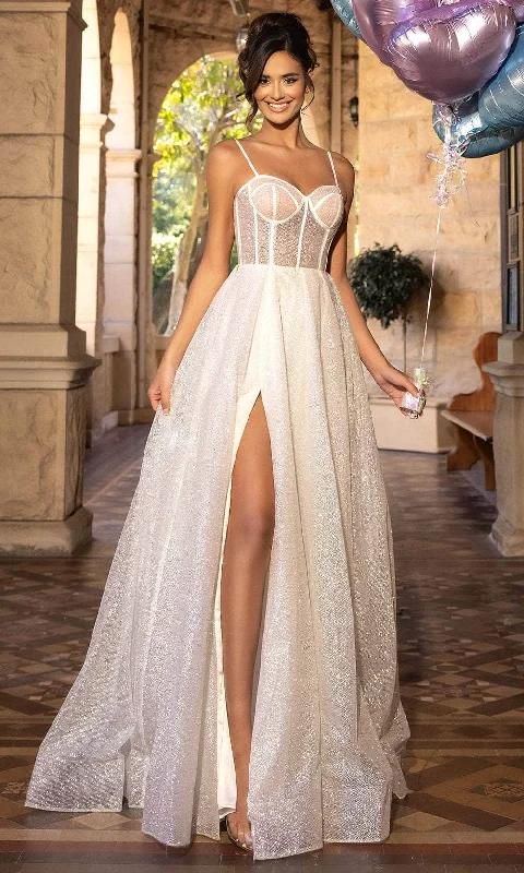 Seasonal Sale Portia and Scarlett PS25312 - Sleeveless See-Through Corset Prom Gown