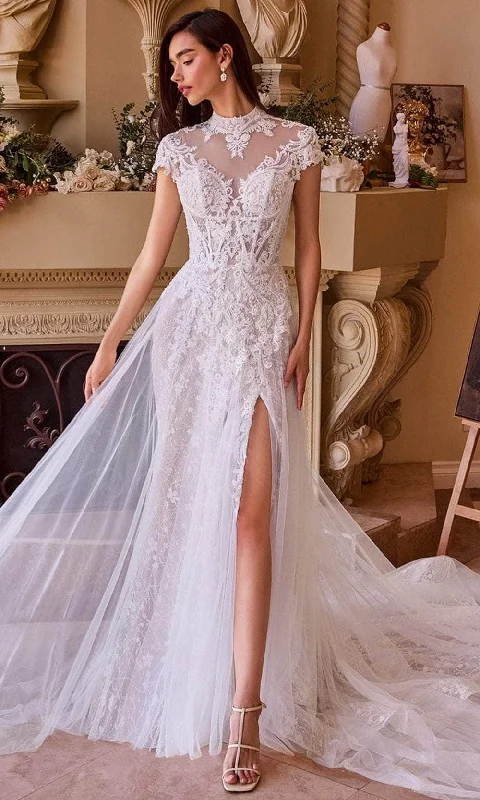 Take Advantage Andrea and Leo WL035 - High Neck Tulle Bridal Gown