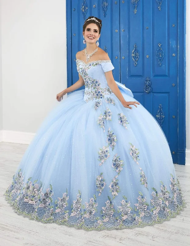 Incredible Offers LA Glitter - 24049 Lace Off-Shoulder Tulle Ballgown