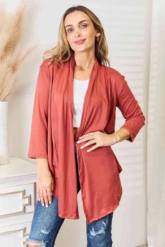 Seasonal Sale Culture Code Full Size Open Front Cardigan