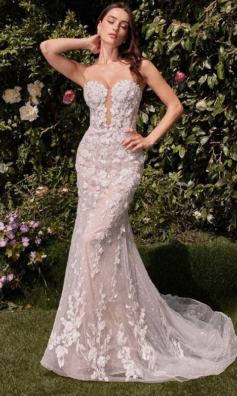 Stock Clearance Ladivine Bridal CD793W - Floral Mermaid Bridal Dress