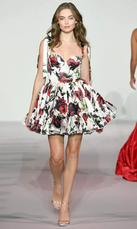TIME-Limited Offer Sherri Hill 56344 - Tie Strap Floral Dress