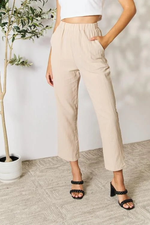 Shop and Save Double Take Pull-On Pants with Pockets
