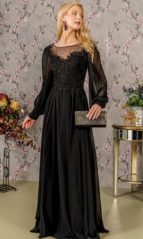 Buy Now GLS by Gloria GL3363 - Beaded Illusion Bateau Formal Dress