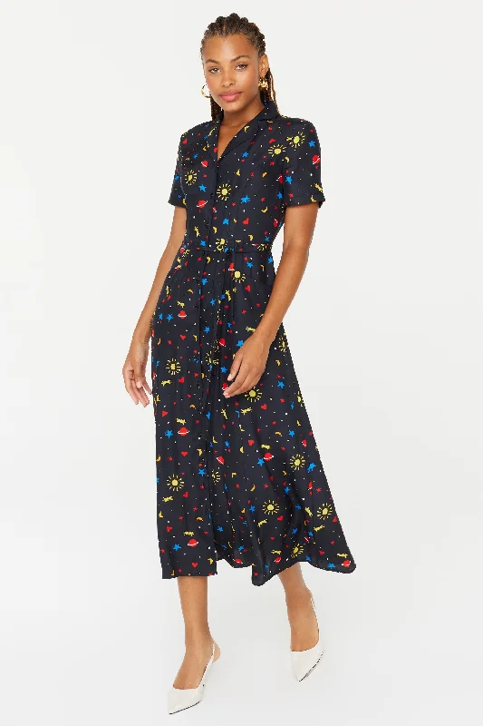 Value Deals Silk Long Maria Dress