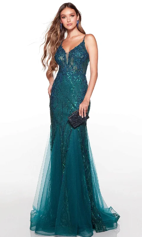 Huge Savings Alyce Paris 61419 - Embroidered Bodice Sleeveless Classic Prom Gown
