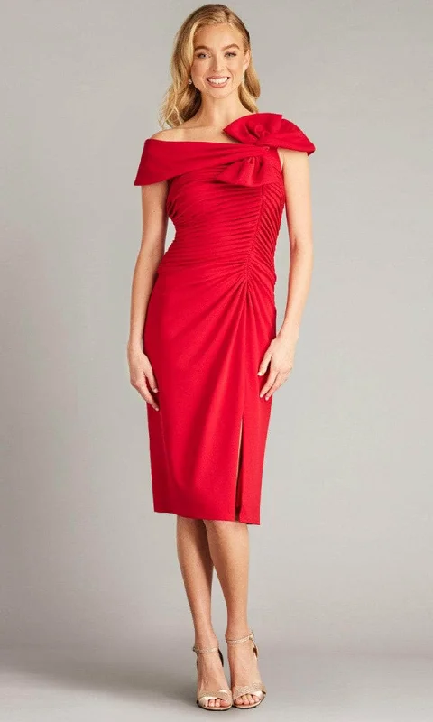 Deal Explosion Tadashi Shoji BOS24103M - Draped Bow Asymmetric Formal Dress