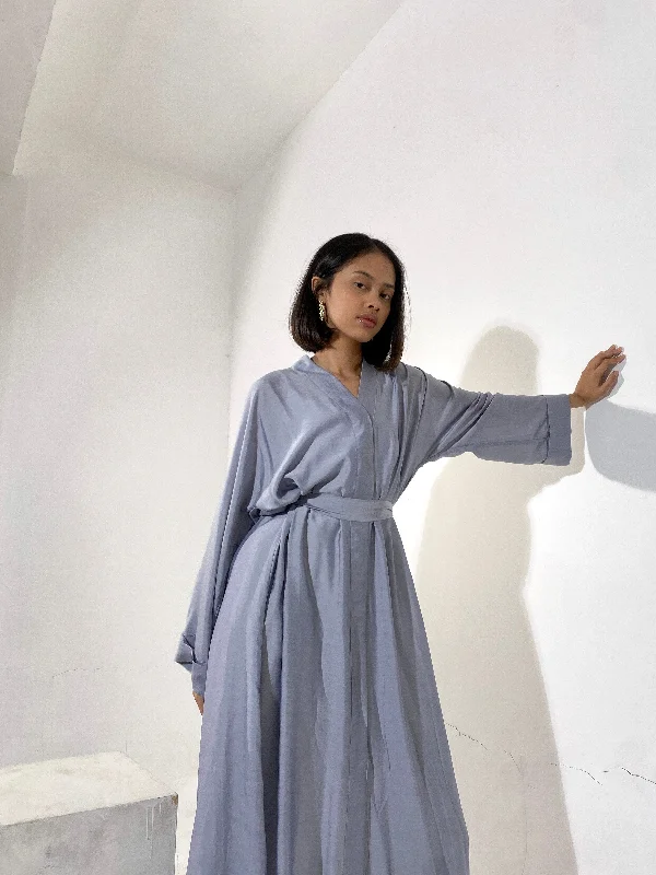 Final Sale Long Kimono Dress in Periwinkle