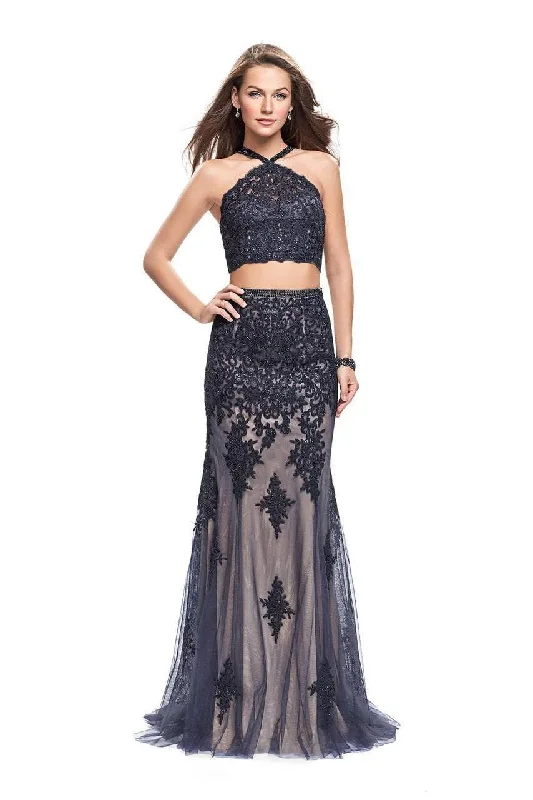 The Best Prices La Femme Gigi - 26305 Two Piece Beaded Lace and Tulle Overlay Gown