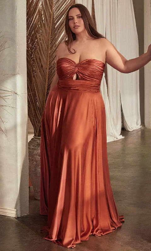 Can't Miss Ladivine 7496C - Sweetheart Knotted Evening Gown