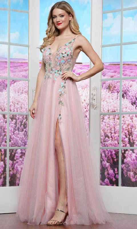 Savings Bonanza Colors Dress 3612 - Sleeveless Embroidered Prom Gown