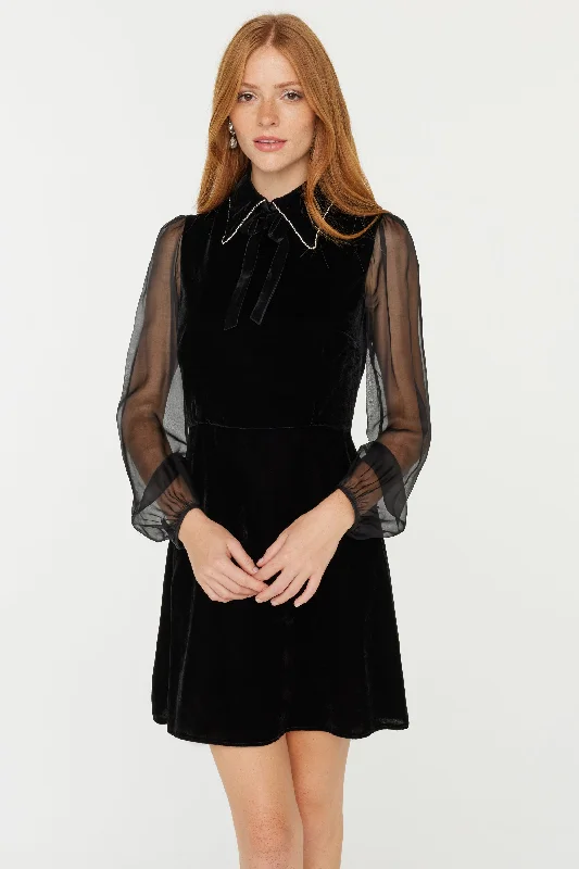Deal Mania Velvet Mini Matilda Dress