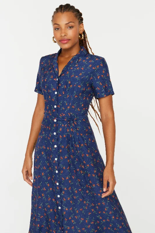 Stock Clearance Silk Long Maria Dress