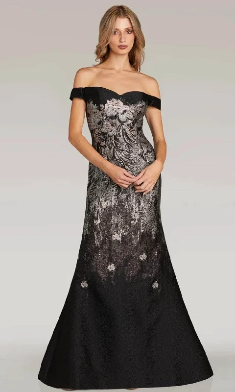 Bargain Bin Gia Franco 12322 - Floral Detailed Evening Dress