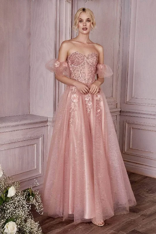 Act Now Ladivine CD0191 - Strapless Beaded Corset Prom Dress
