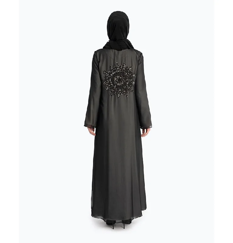 Bonus Savings Modest Women's Abstract Floral Abaya 251 White