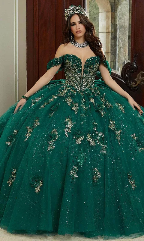 Can't Miss Vizcaya by Mori Lee 89473 - Metallic Lace Quinceanera Ballgown