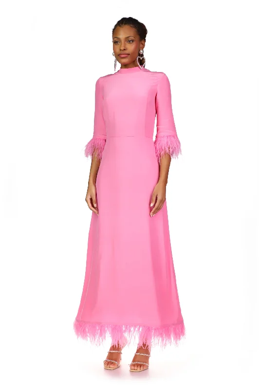 New Arrival Long Ashley Dress w. Feather