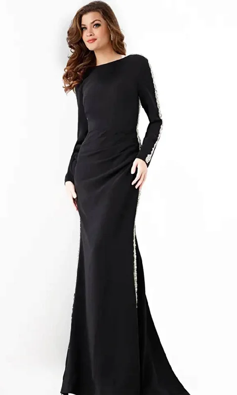 Markdowns Jovani 24191 - Long Sleeve Embellished Evening Dress