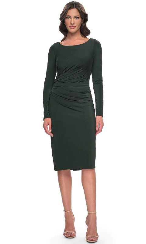 Shop and Save La Femme 31015 - Long Sleeve Ruched Dress