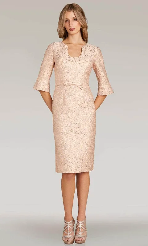 The Best Prices Feriani Couture 18347 - Quarter Sleeve Knee-Length Formal Dress