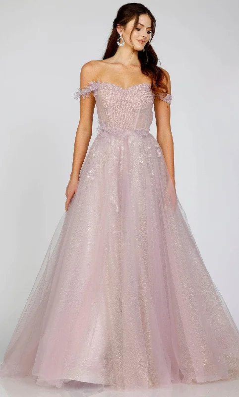 Weekend Flash Sale Terani Couture 231E0520 - Off Shoulder Tulle Evening Gown