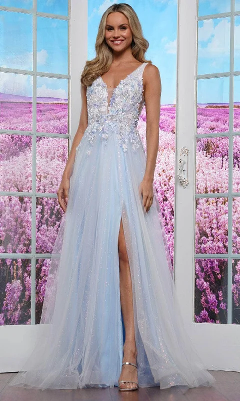 Special Savings Colors Dress 3499 - Floral Applique Sleeveless Prom Dress