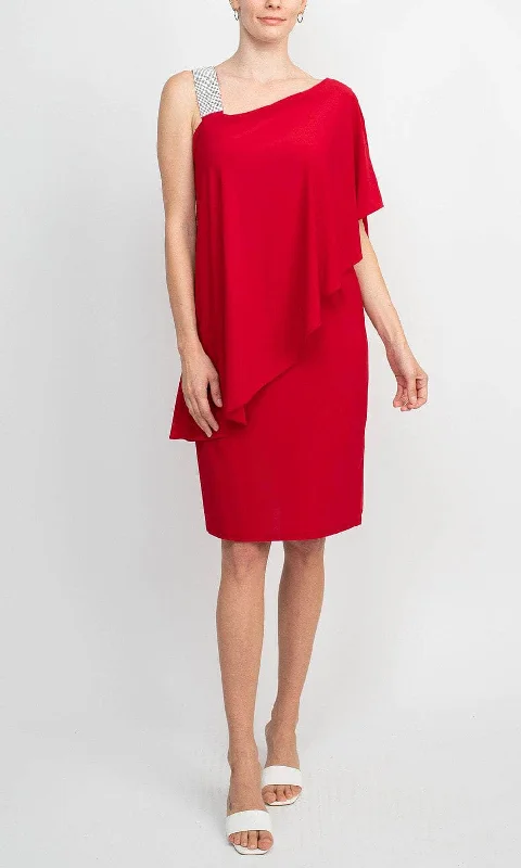 Markdowns R&M Richards 3439 - Rhinestone Embellished Strap Cocktail Dress